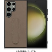 Galaxy S23 Ultra用 本革スマホケース スタンド機能&ストラップホール付き グレージュ WORK30GX-GB-GS23U