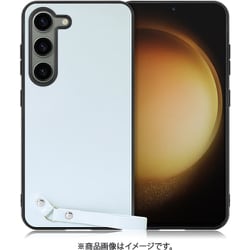 Galaxy S23用 本革スマホケース ストラップ＆ストラップホール付き シャーベットブルー WORK33GX-BU-GS23