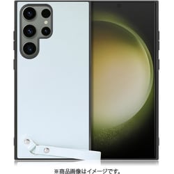 Galaxy S23 Ultra用 本革スマホケース ストラップ＆ストラップホール付き シャーベットブルー WORK33GX-BU-GS23U