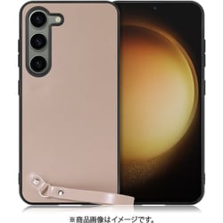 Galaxy S23用 本革スマホケース ストラップ＆ストラップホール付き モンブランキャメル WORK33GX-CM-GS23