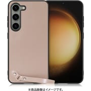 Galaxy S23用 本革スマホケース ストラップ&ストラップホール付き モンブランキャメル WORK33GX-CM-GS23