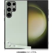 Galaxy S23 Ultra用 本革スマホケース ストラップ&ストラップホール付き アイスグリーン WORK33GX-GN-GS23U