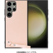 Galaxy S23 Ultra用 本革スマホケース ストラップ&ストラップホール付き ピーチピンク WORK33GX-PK-GS23U