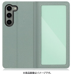 Galaxy S23用 本革スマホケース カスタマイズ機能＆スタンド機能＆カードポケット付き ダルグリーン WORK35GX-DG-GS23