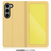 Galaxy S23用 本革スマホケース カスタマイズ機能&スタンド機能&カードポケット付き ジャスミンイエロー WORK35GX-YL-GS23