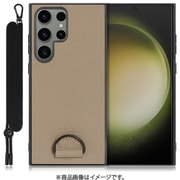 Galaxy S23 Ultra用 首掛けスマホケース ネックストラップ付き ラテブラウン WORK37GX-BN-GS23U