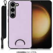 Galaxy S23用 首掛けスマホケース ネックストラップ付き ラベンダーパープル WORK37GX-PL-GS23
