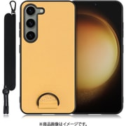 Galaxy S23用 首掛けスマホケース ネックストラップ付き イエローベージュ WORK37GX-YL-GS23