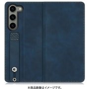 Galaxy S23用 ベルト付きスマホケース スタンド機能&カードポケット付き クラシックブルー WORK42GX-BU-GS23