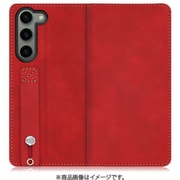 Galaxy S23用 ベルト付きスマホケース スタンド機能&カードポケット付き ロイヤルレッド WORK42GX-RD-GS23