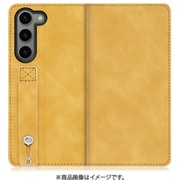 Galaxy S23用 ベルト付きスマホケース スタンド機能&カードポケット付き ゴールデンイエロー WORK42GX-YL-GS23