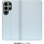 Galaxy S23 Ultra用 本革スマホケース スタンド機能&カードポケット付き スカイブルー WORK47GX-BU-GS23U