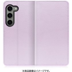 Galaxy S23用 本革スマホケース スタンド機能＆カードポケット付き ラベンダー WORK47GX-PL-GS23