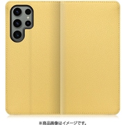 Galaxy S23 Ultra用 本革スマホケース スタンド機能&カードポケット付き ジャスミンイエロー WORK47GX-YL-GS23U