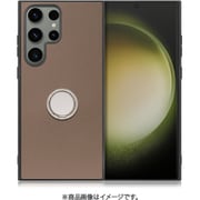 Galaxy S23 Ultra用 本革スマホケース スタンド機能&ストラップホール付き ラテブラウン WORK48GX-BN-GS23U