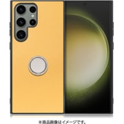 Galaxy S23 Ultra用 本革スマホケース スタンド機能&ストラップホール付き イエローベージュ WORK48GX-YL-GS23U