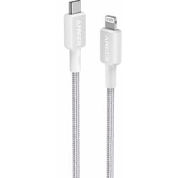 Anker 322 高耐久ナイロン USB-C ＆ Lightning ケーブル 1.8m ホワイト A81B6N21