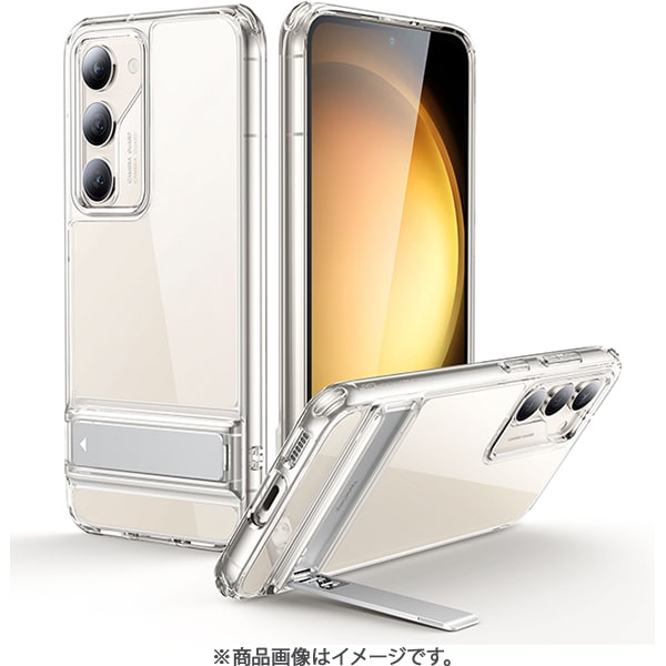 ESR Metal Kickstand Case for Samsung S23 Plus - Clear [Galaxy S23 Plus対応 キックスタンド付き ミリタリーグレードケース]