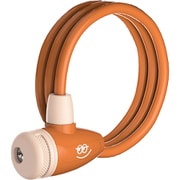 シリンダーワイヤーロック GOOD LOCK!(グッドロック) 900mm シリンダーキー2本付 回転式シャッター装備 マンゴーオレンジ