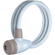 シリンダーワイヤーロック GOOD LOCK!(グッドロック) 900mm シリンダーキー2本付 回転式シャッター装備 ラムネブルー