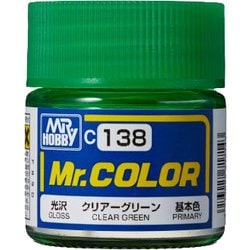 C-138 Mr.カラー クリアーグリーン [模型用塗料]
