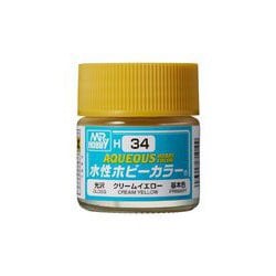 H-34 水性ホビーカラー クリームイエロー [模型用塗料]