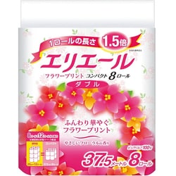 エリエール トイレットティシュー フラワープリント コンパクト 8R ダブル