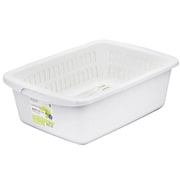 K-1658 WH [水切りカゴ M ホワイト 幅29×奥行40×高さ14cm K-1658 WH 日本製]