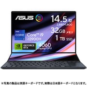 ノートパソコン/14.5型+12.7型/Core i9-13900H/メモリ 32GB/SSD 1TB/GeForce RTX 4060/Windows 11 Home/WPS Office 2 Standard Edition/テックブラック UX8402VV-P1028W