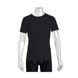 メンズ ベーシック半袖シャツ L 黒 9302
