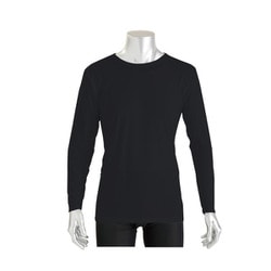 メンズ ベーシック長袖シャツ L 黒 9303