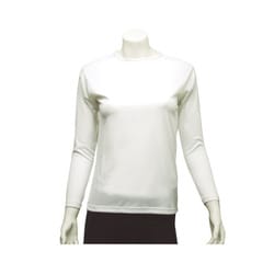 レディース ベーシック長袖シャツ 3L 白 9010-L