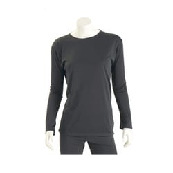 レディース ベーシック長袖シャツ LL 黒 9010-L