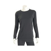 レディース ベーシック長袖シャツ LL 黒 9010-L