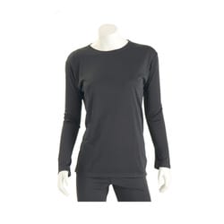 レディース ベーシック長袖シャツ 3L 黒 9010-L