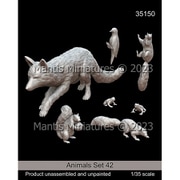 Man35150 1/35 ミニチュア 動物セット42 森の小動物 [組立式プラスチックモデル]