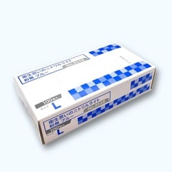 379236 [オカモト 854B-L 衛生思いのニトリルライト手袋 ブルー粉無 100入]