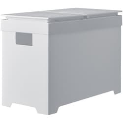 ゴミ箱 20L シンプルダストボックス ハーフオープン ホワイト