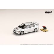 HJ641054S 1/64 三菱ランサー GSR EVOLUTION 7 エンジンディスプレイモデル付き サテライトシルバー [ダイキャストミニカー]