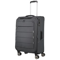 スーツケース Skaii 拡張タイプ 旅行日数目安：4～7泊 62L/拡張時67L TSAロック搭載 中型 ソフトタイプ 双輪キャスター チャコールグレー 592248-04