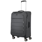 スーツケース Skaii 拡張タイプ 旅行日数目安:4~7泊 62L/拡張時67L TSAロック搭載 中型 ソフトタイプ 双輪キャスター チャコールグレー 592248-04