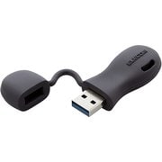 USBメモリ 32GB USB3.2(Gen1) 子供向け シリコンボディ ブラック MF-JRU3032GBK