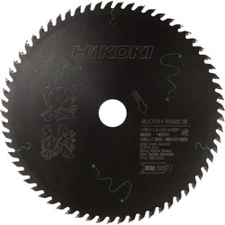 0037-7181 [HiKOKI 卓上丸のこ用チップソー 集成材・一般木材用 ブラックシリーズ黒鯱 165mmX1.9 65枚刃]
