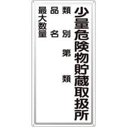 319-081 [ユニット アルミ製危険物標識少量危険物貯蔵取扱所]