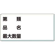 319-131 [ユニット アルミ製危険物標識第類品名最大数量横]