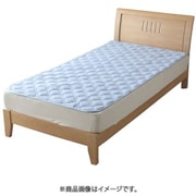 SP10205F-76 [裏面滑り止め付き 敷パッド パッと置くだけ ズレにくい OKIPPA（オキッパ） 通年使える タオル地 シングルサイズ（約100×205cm） ブルー]