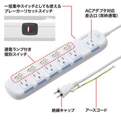 ヨドバシ.com - サンワサプライ SANWA SUPPLY 省エネタップ 電源