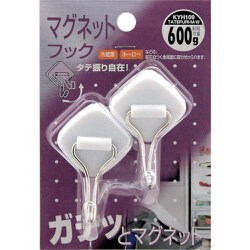 WAKI マグネットフック KYH109タテフリM W 2個入り KYH109