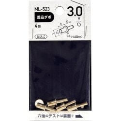 ML523 [WAKI 差込ダボ クローム 3×5mm]