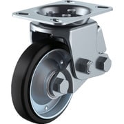 SKY-2R200WF(AR)-A-2 [ユーエイ プレート式キャスター 固定車 200径 耐摩耗ゴム車輪]